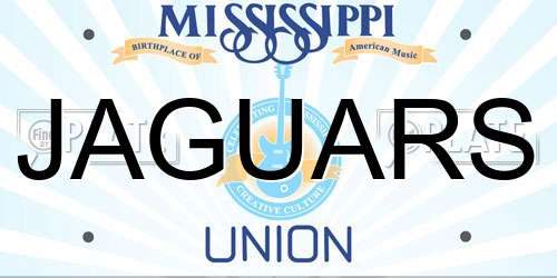 JAGUARS Mississippi License Plate