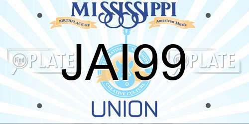 JAI99 Mississippi License Plate