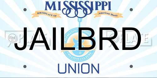 JAILBRD Mississippi License Plate