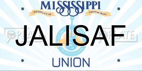 JALISAF Mississippi License Plate
