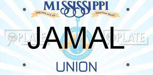 JAMAL Mississippi License Plate