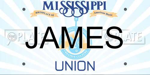 JAMES Mississippi License Plate
