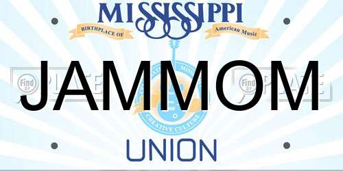 JAMMOM Mississippi License Plate