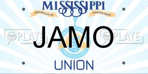 JAMO Mississippi License Plate