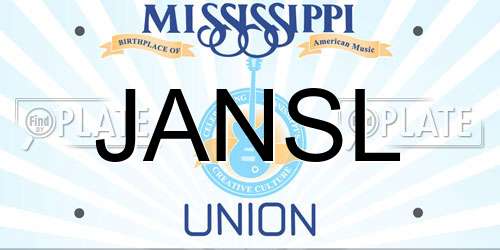 JANSL Mississippi License Plate
