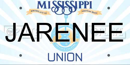 JARENEE Mississippi License Plate