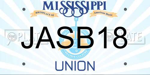 JASB18 Mississippi License Plate