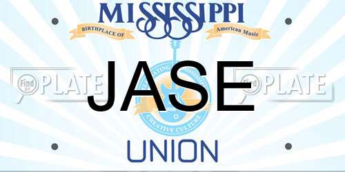 JASE Mississippi License Plate