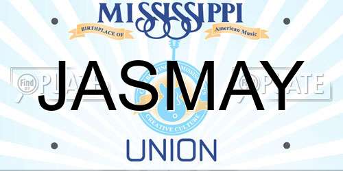 JASMAY Mississippi License Plate