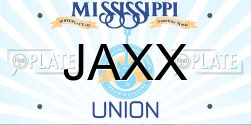 JAXX Mississippi License Plate