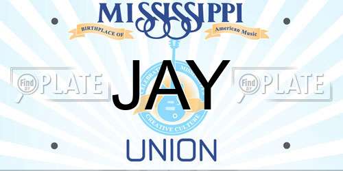 JAY Mississippi License Plate