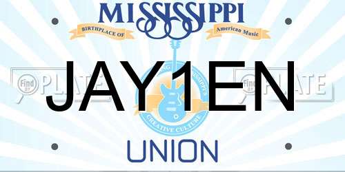 JAY1EN Mississippi License Plate
