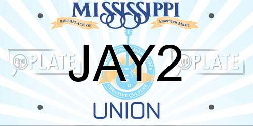 JAY2 Mississippi License Plate