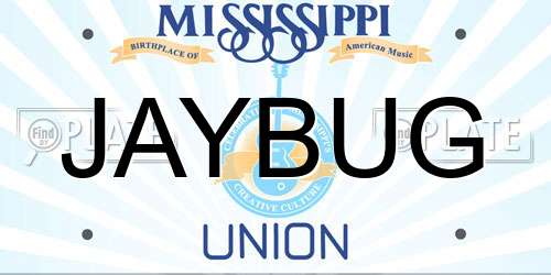 JAYBUG Mississippi License Plate