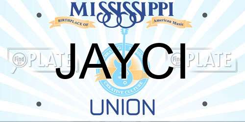 JAYCI Mississippi License Plate