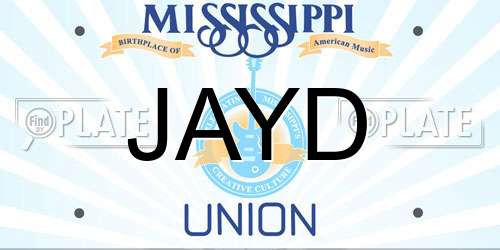 JAYD Mississippi License Plate