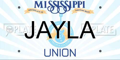 JAYLA Mississippi License Plate