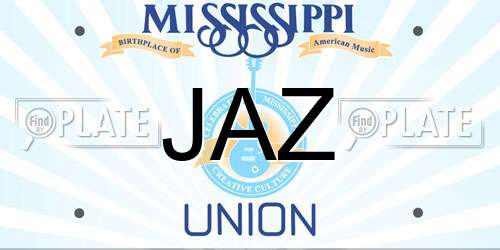 JAZ Mississippi License Plate
