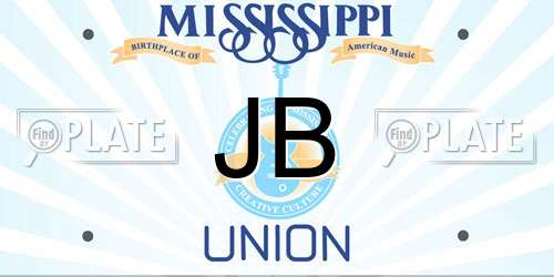 JB Mississippi License Plate