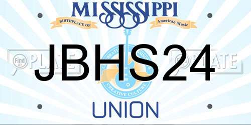 JBHS24 Mississippi License Plate