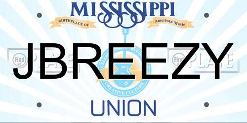 JBREEZY Mississippi License Plate