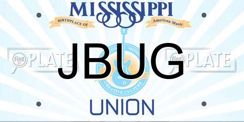 JBUG Mississippi License Plate