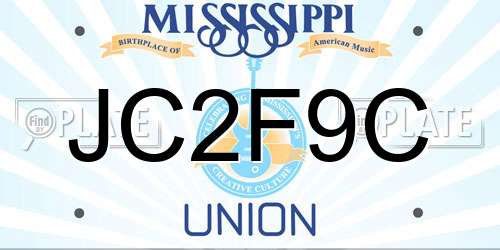 JC2F9C Mississippi License Plate