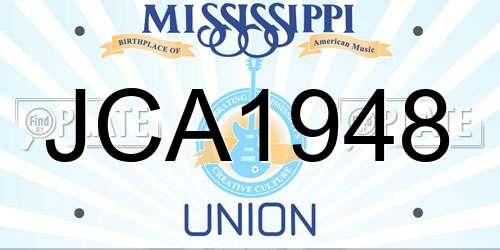 JCA1948 Mississippi License Plate
