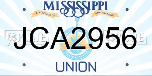 JCA2956 Mississippi License Plate
