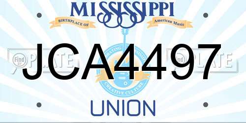JCA4497 Mississippi License Plate