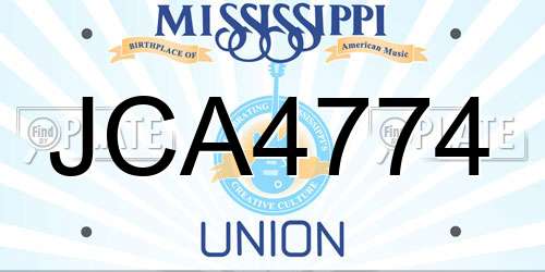 JCA4774 Mississippi License Plate