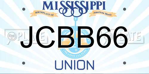 JCBB66 Mississippi License Plate