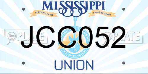 JCC052 Mississippi License Plate