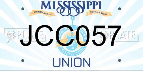 JCC057 Mississippi License Plate