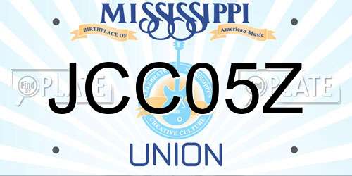 JCC05Z Mississippi License Plate