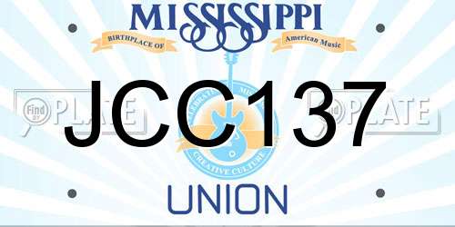 JCC137 Mississippi License Plate