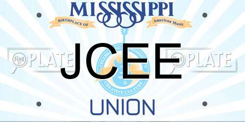 JCEE Mississippi License Plate