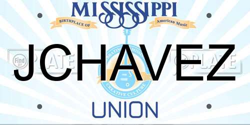 JCHAVEZ Mississippi License Plate