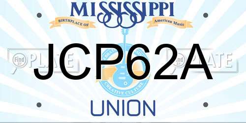 JCP62A Mississippi License Plate