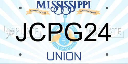 JCPG24 Mississippi License Plate