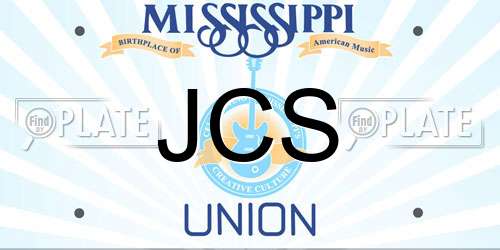 JCS Mississippi License Plate