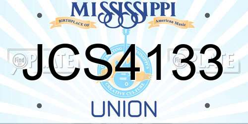 JCS4133 Mississippi License Plate