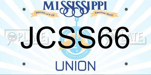 JCSS66 Mississippi License Plate