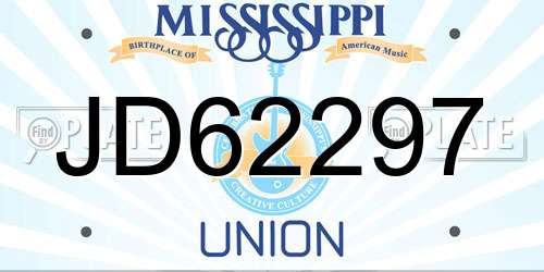 JD62297 Mississippi License Plate