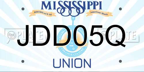 JDD05Q Mississippi License Plate