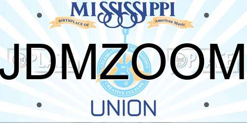 JDMZOOM Mississippi License Plate