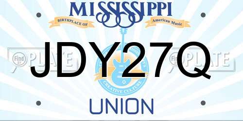 JDY27Q Mississippi License Plate