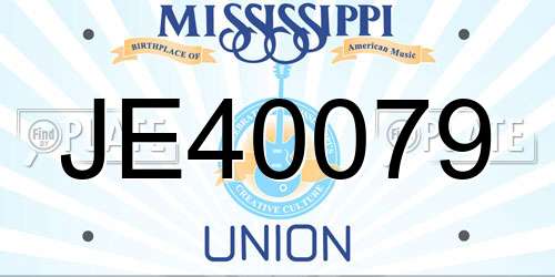 JE40079 Mississippi License Plate