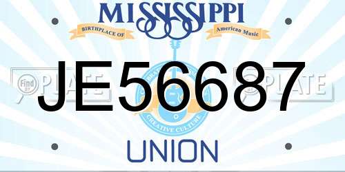 JE56687 Mississippi License Plate