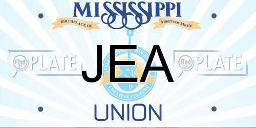 JEA Mississippi License Plate
